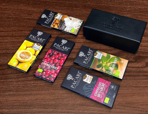 Pacari Leather Gift Box Bars - Small (5 Bars)