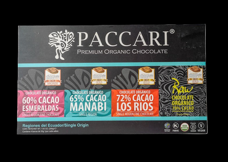 Pacari Gift Box - Single Origin Collection  (Esmeraldas, Los Rios, Manabi, 70% Raw)