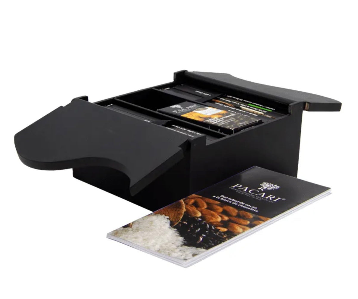 Black Wooden Box (8 Chocolate Bars + 2 Covered Fruit)