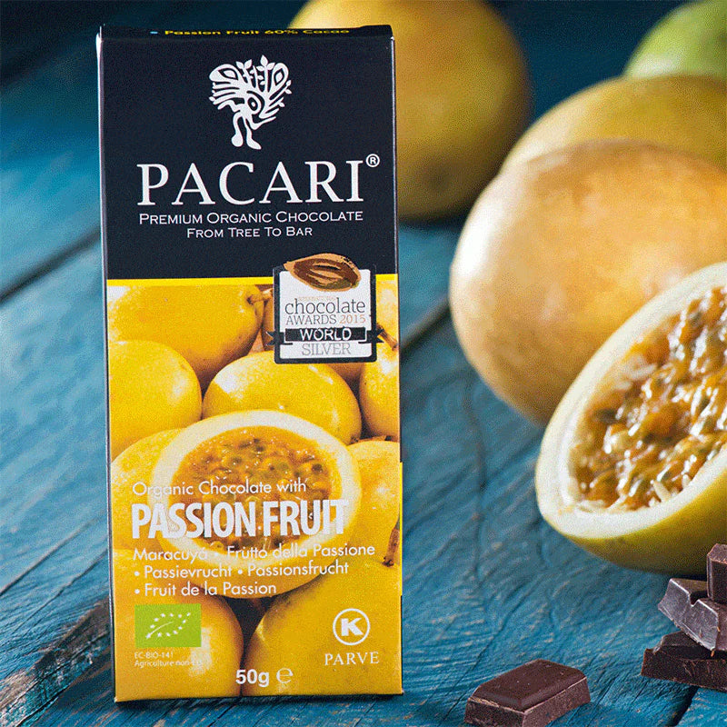 Paccari Passion Fruit Organic Chocolate Bar